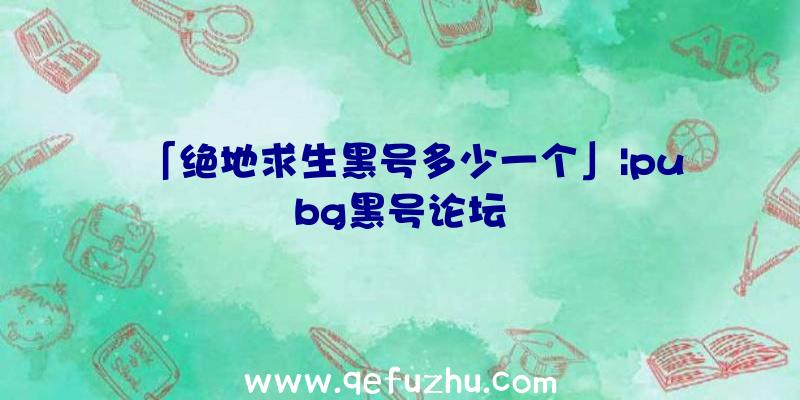 「绝地求生黑号多少一个」|pubg黑号论坛